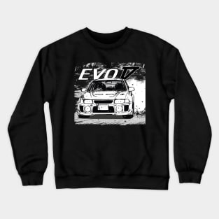 initial d lan evo 5 powerslide drift jdm Crewneck Sweatshirt